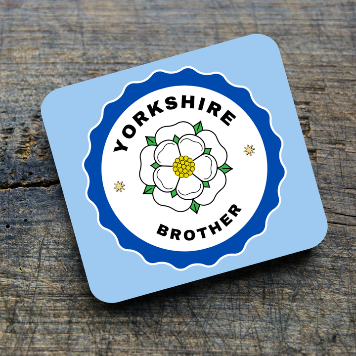 Personalised Family Gift Yorkshire Rose Coaster