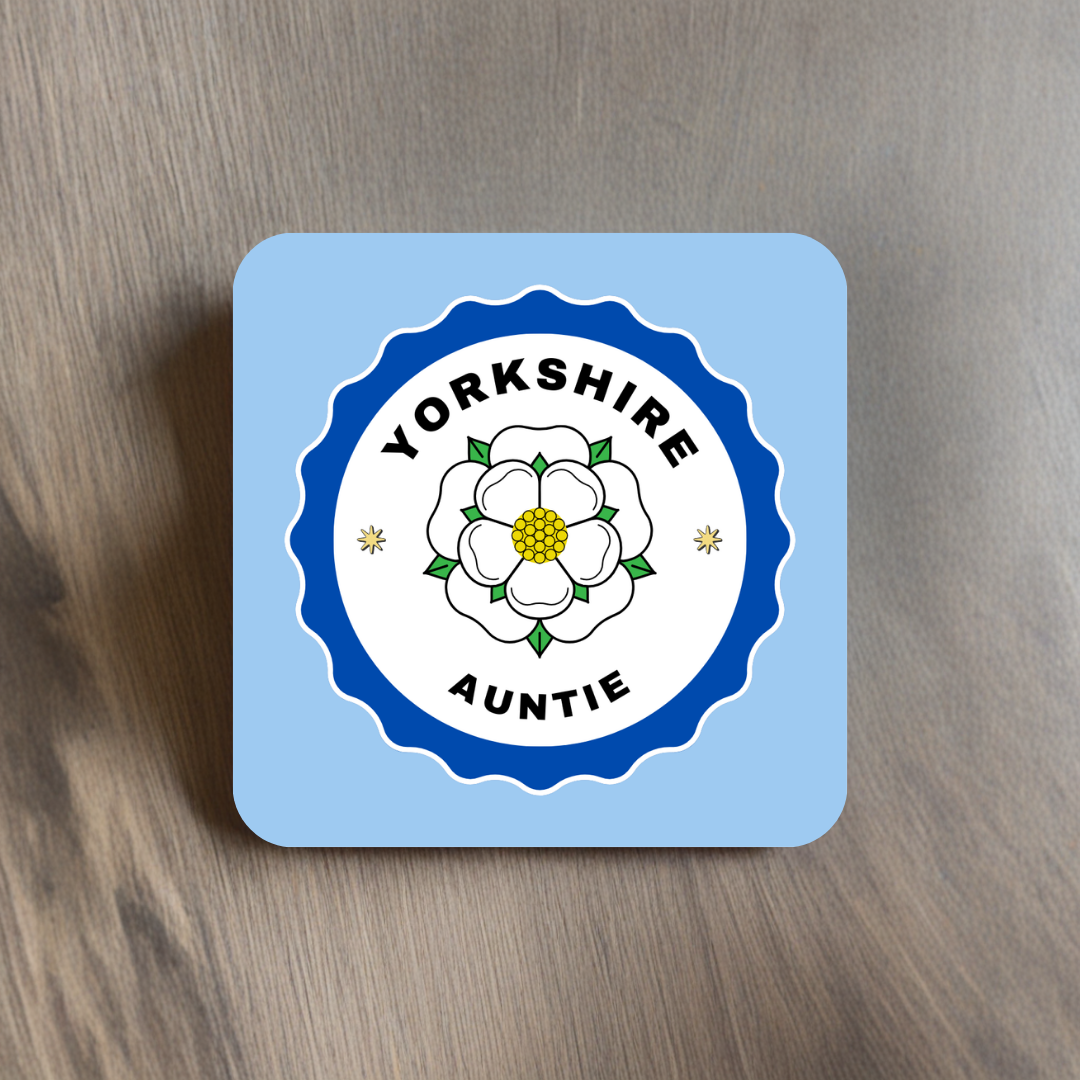 Personalised Family Gift Yorkshire Rose Coaster