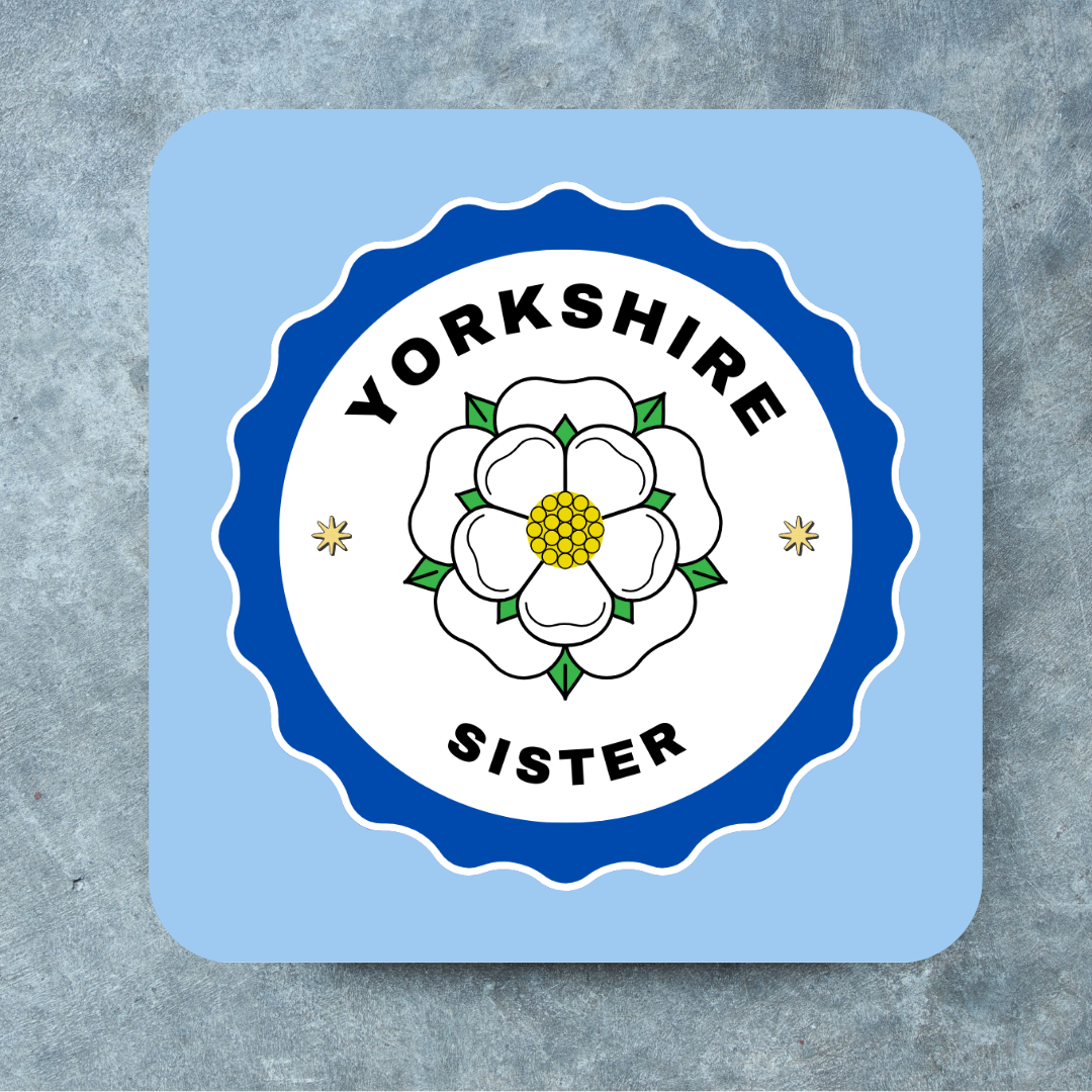 Personalised Family Gift Yorkshire Rose Coaster