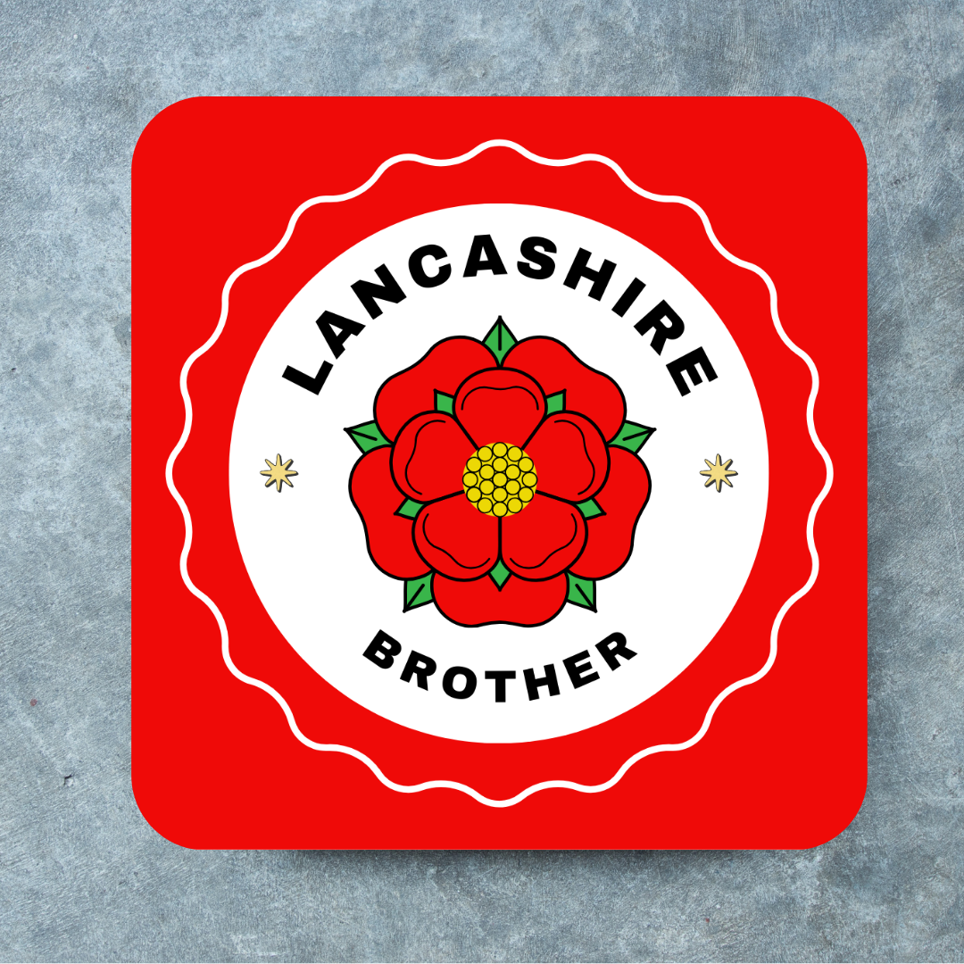 Personalised Family Gift Lancashire Rose Coaster