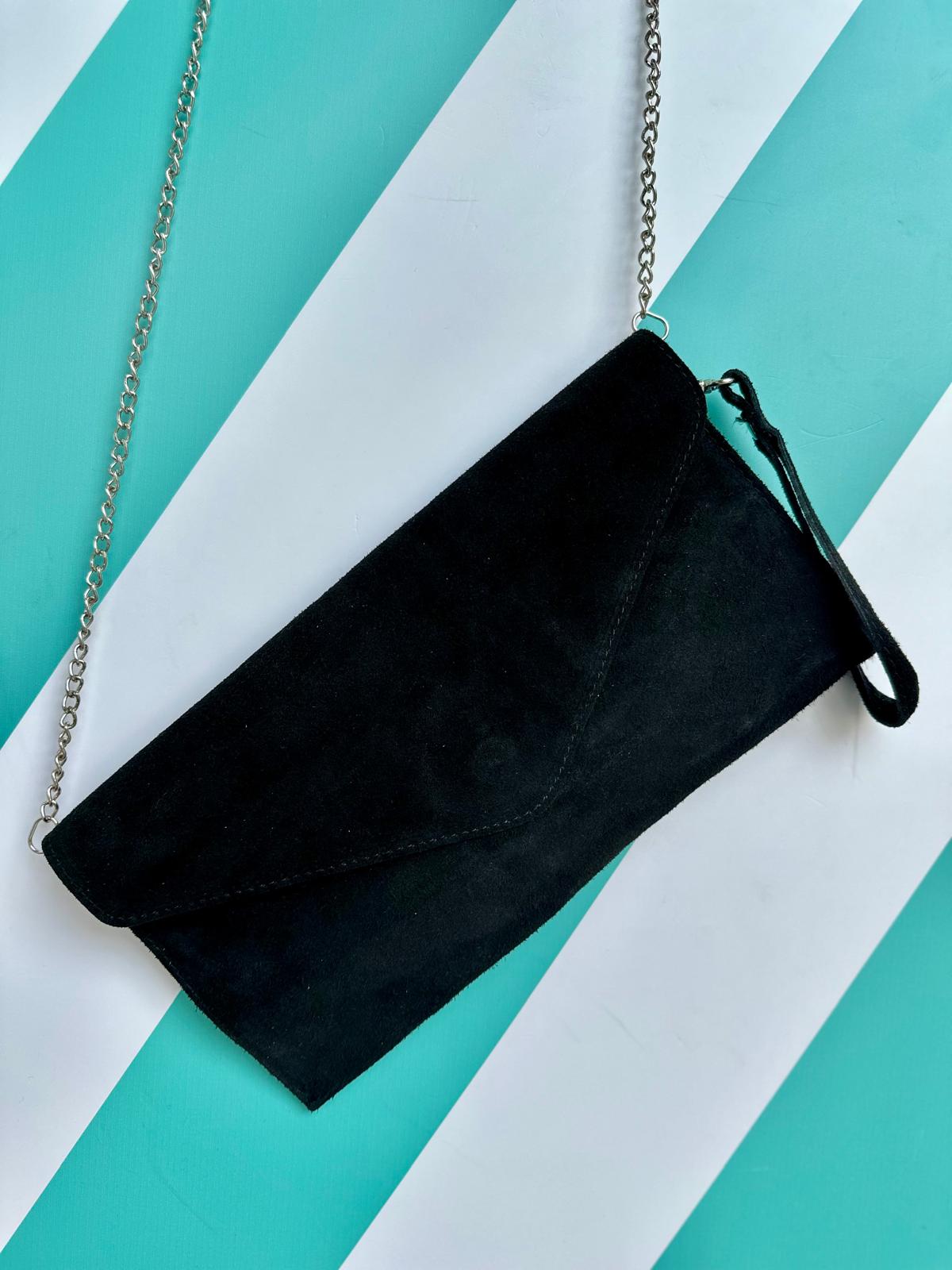 Large suede clutch bag best sale