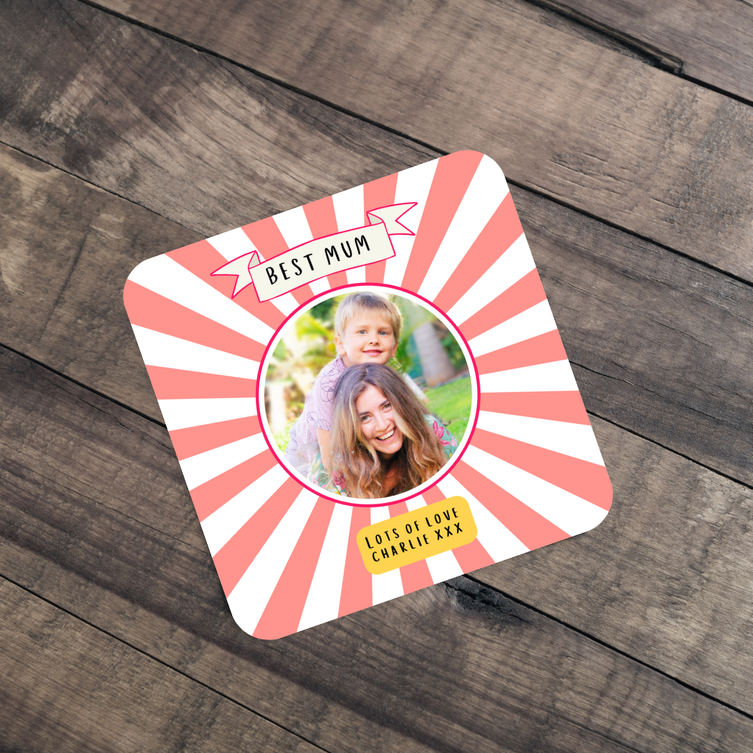 Personalised "Best Mum" Coaster