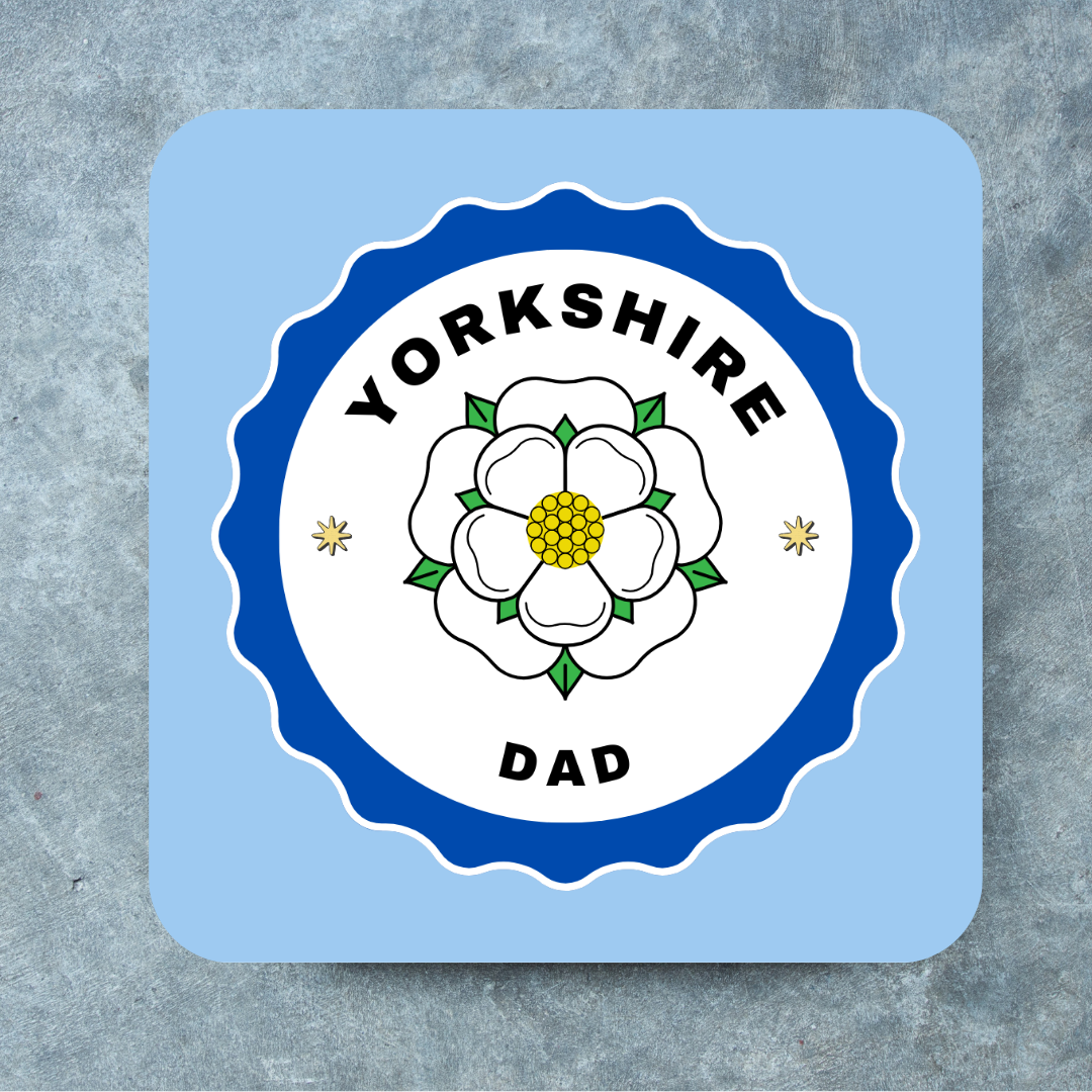 Personalised Family Gift Yorkshire Rose Coaster